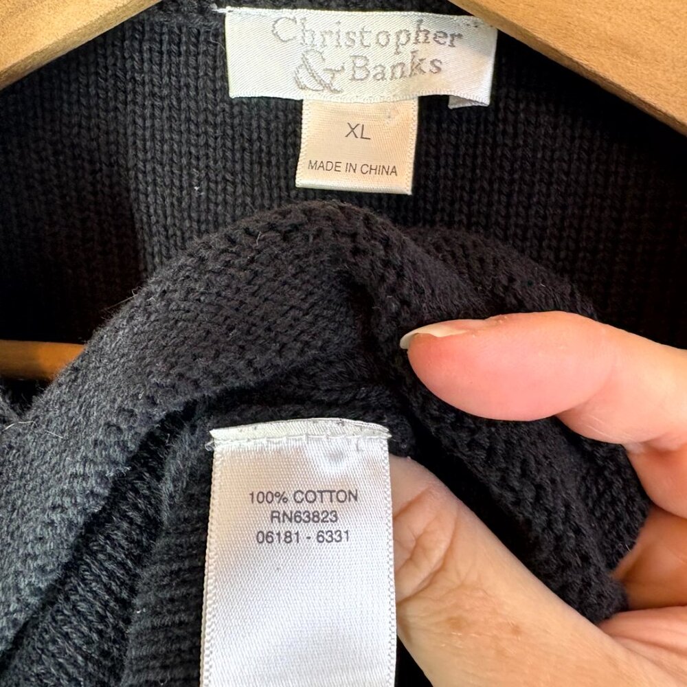 Christopher & Banks Babydoll Short Sleeve Knit Cardigan - Picture 4 of 5